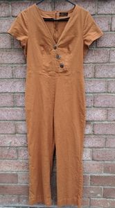 UO Karen surplice button down jumpsuit